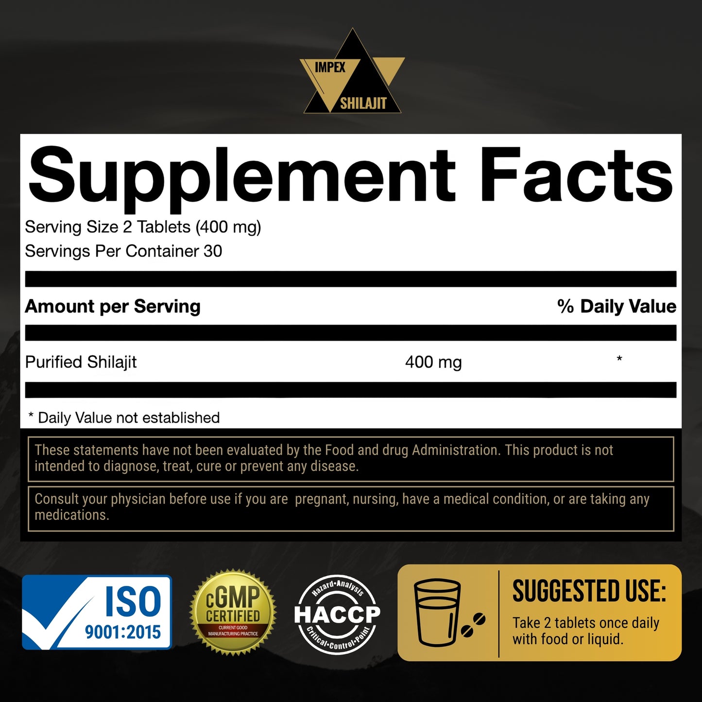 IMPEX SHILAJIT TABLETS