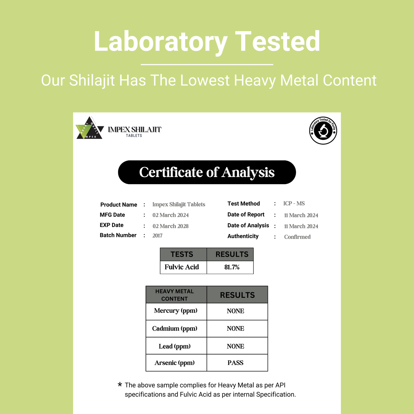 IMPEX SHILAJIT TABLETS